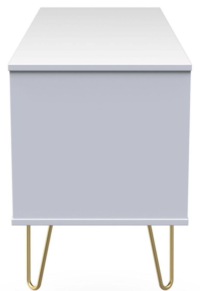 Diamond Black and White Bed Box with Gold Hairpin Legs