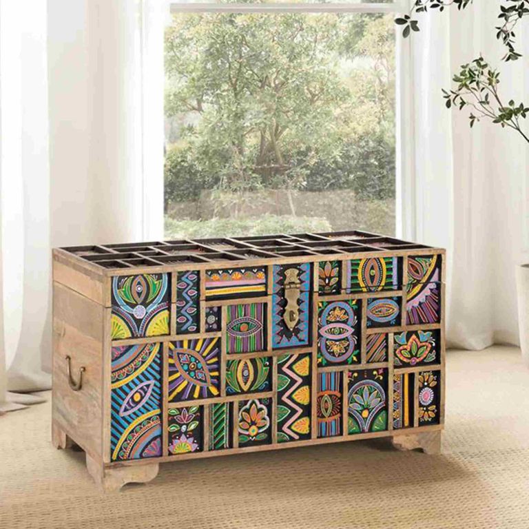 Emelia Storage Trunk - Painted - Mango Wood