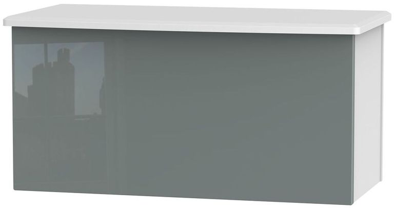 Knightsbridge Grey Gloss and White Blanket Box