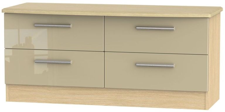 Knightsbridge Mushroom and Light Oak Bed Box