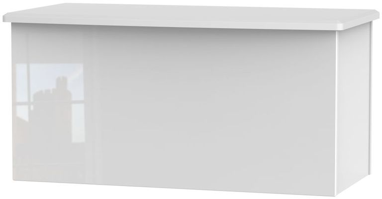 Knightsbridge White Gloss Blanket Box