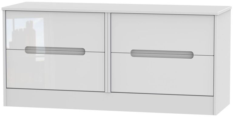 Monaco White Gloss Bed Box