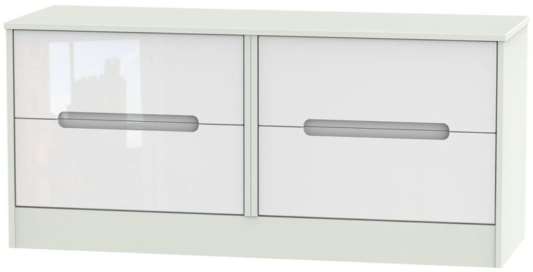 Monaco White Gloss and Cashmere Bed Box