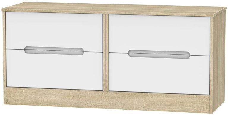 Monaco White and Oak Effect Bed Box