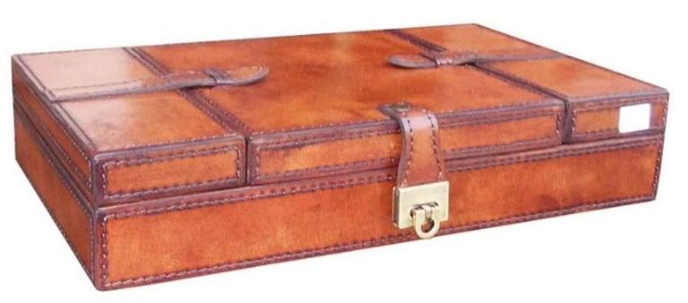 Mysore Handcrafted Tan Jewellery Box Rectangular