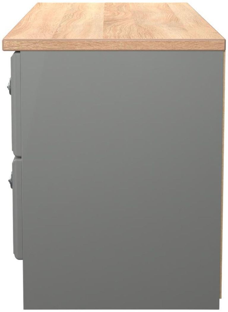 Norfolk Grey and Oak Effect Bed Box