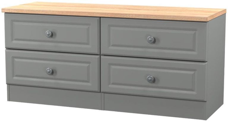 Norfolk Grey and Oak Effect Bed Box