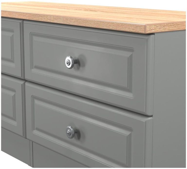 Norfolk Grey and Oak Effect Bed Box