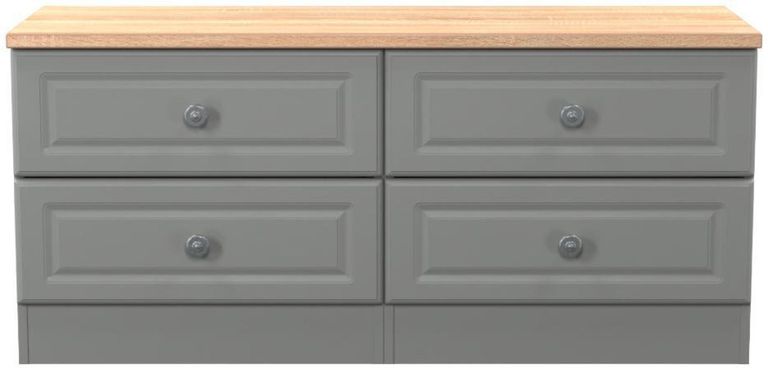 Norfolk Grey and Oak Effect Bed Box