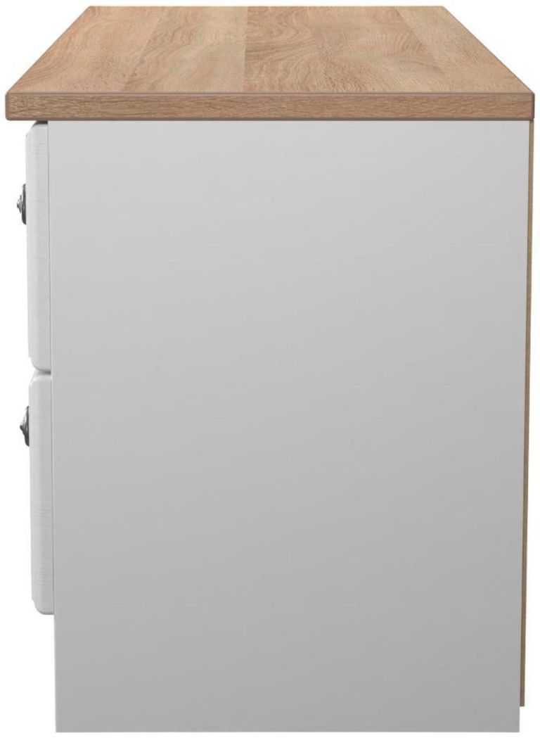 Norfolk White and Oak Effect Bed Box