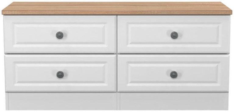 Norfolk White and Oak Effect Bed Box