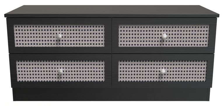 Rattan and Black Ash Bed Box