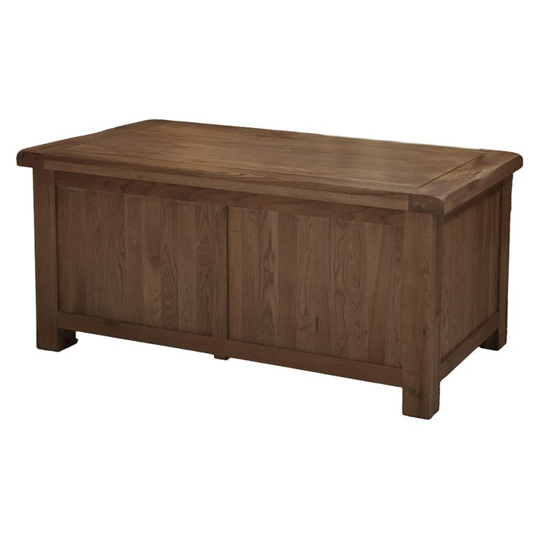 Rustic Oak Blanket Box - Oak