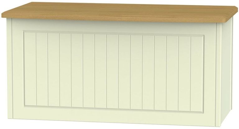 Warwick Blanket Box - Cream and Oak