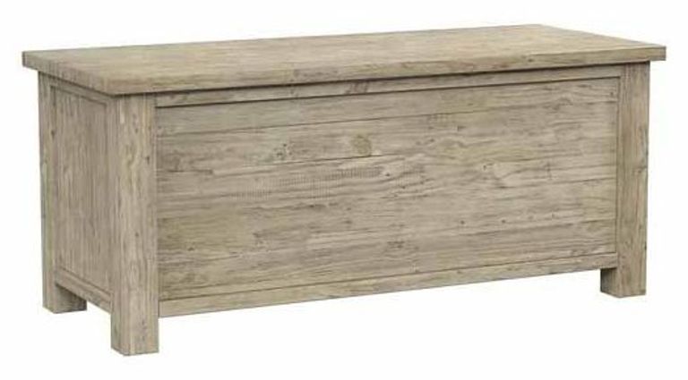 Washed Grey Reclaimed Pine Blanket Box