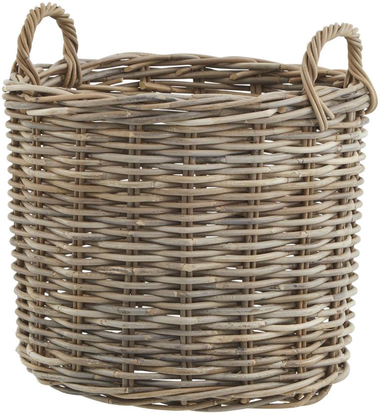 Wicker Kubu Rattan Round Storage Baskets (Set of 3)