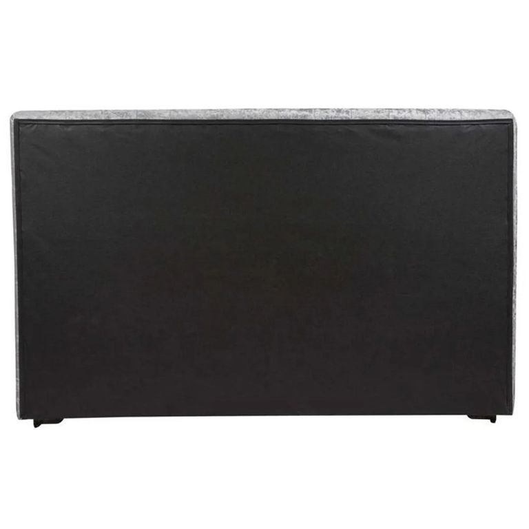 Grande Bed - Steel Crushed Velvet Fabric - Sizes Available