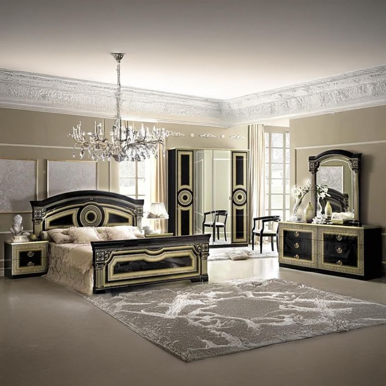 Aida Bed - Black and Gold - Sizes Available