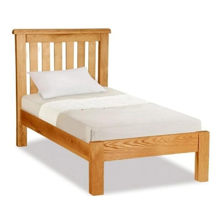 Salisbury Premium Slatted Bed - Oak - 3ft Single