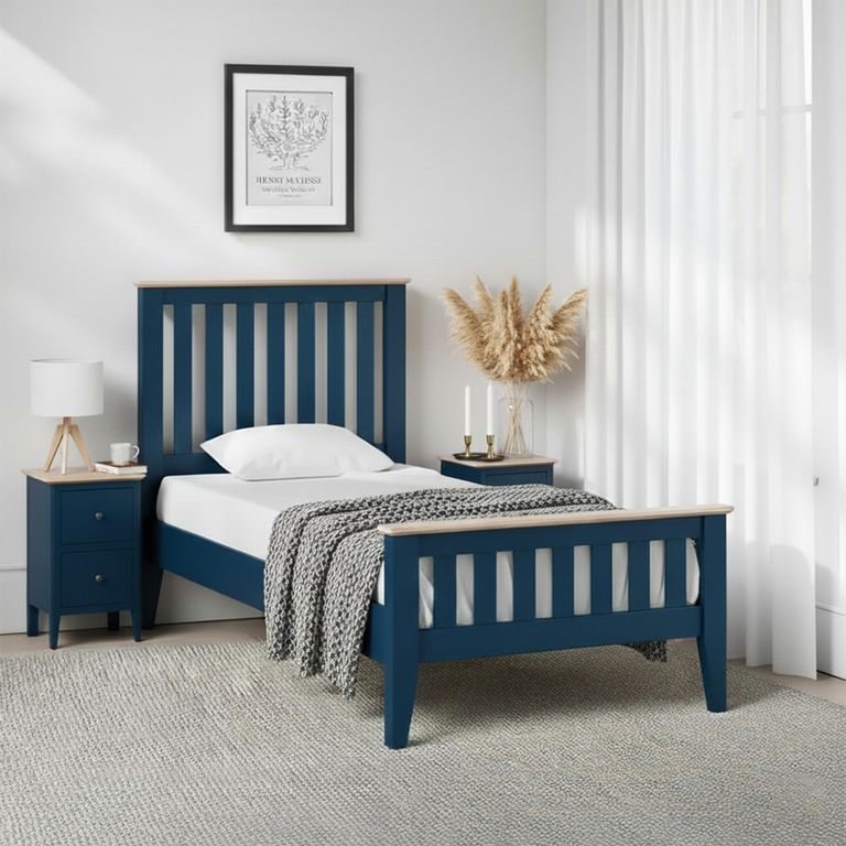 Marlow Slatted Bed - Blue - 3ft Single
