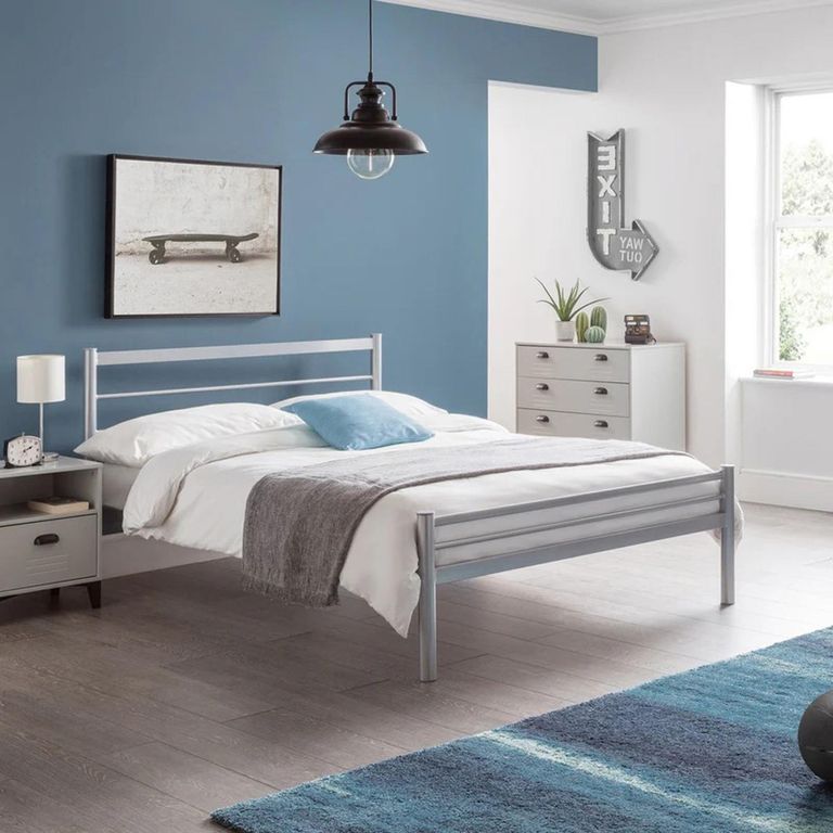 Alpen Metal Bed - 4ft 6in Double - Grey