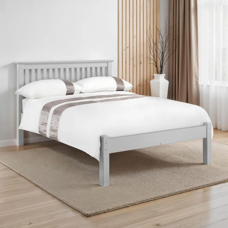 Barcelona Slatted Bed - 4ft 6in Double - Grey