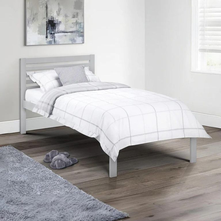 Slocum Bed - 3ft Single - Light Grey