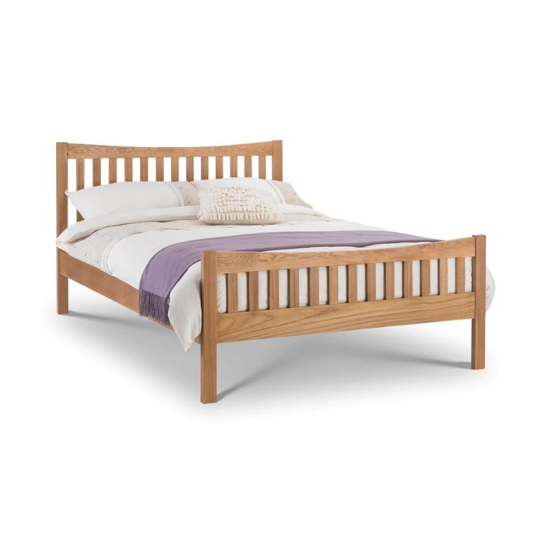 Bergamo Slatted Bed - Oak - Sizes Available