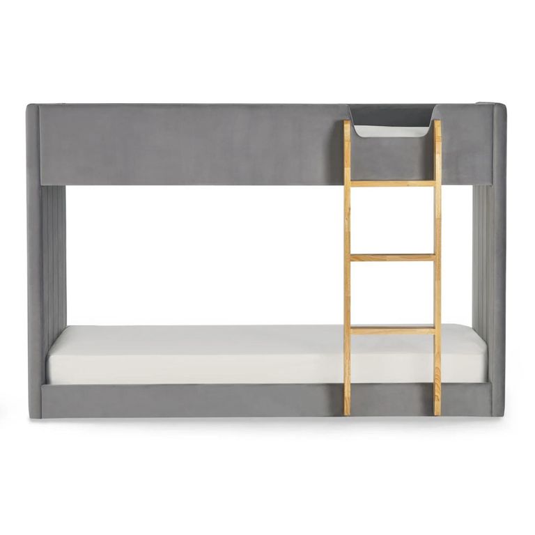Daytona Fabric Upholstered Bunk Bed - Grey