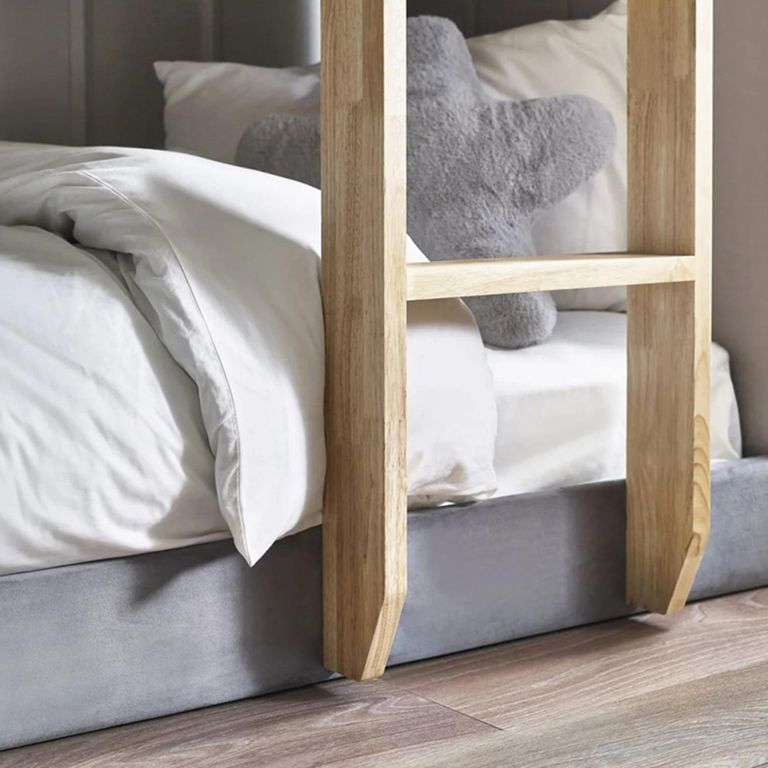 Daytona Fabric Upholstered Bunk Bed - Grey