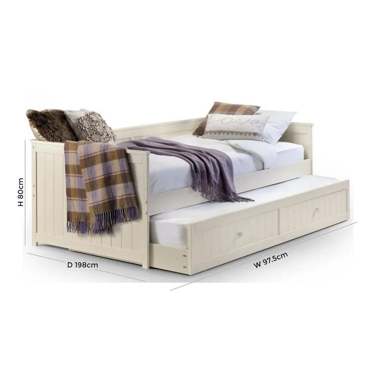 Jessica Daybed with Underbed Trundle - White