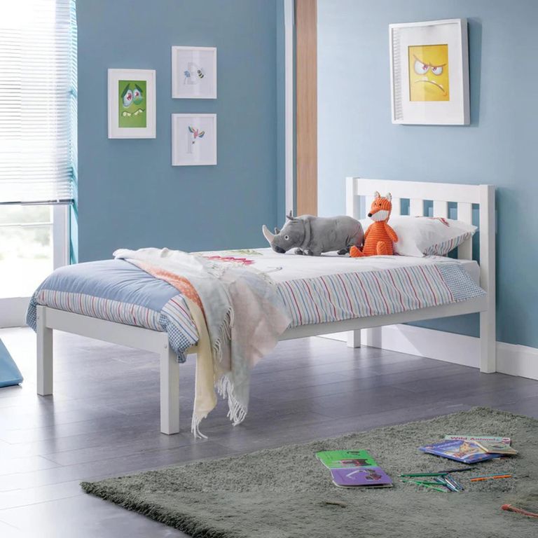 Luna Slatted Bed - Grey - Sizes Available