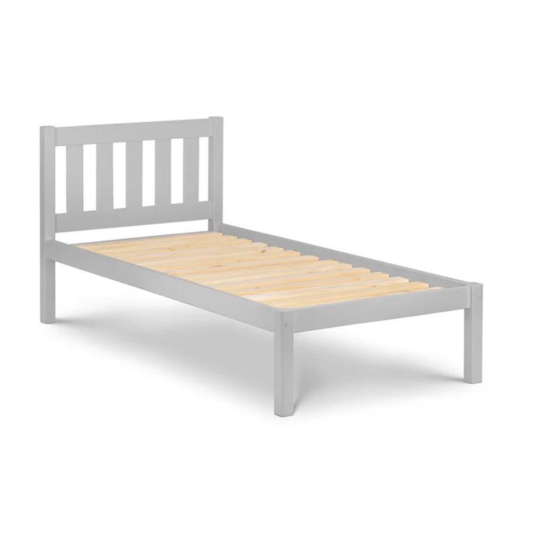 Luna Slatted Bed - Grey - Sizes Available