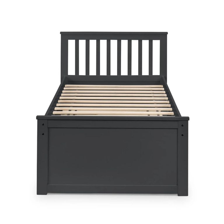 Maisie Bed with Underbed Drawer - Dark Grey