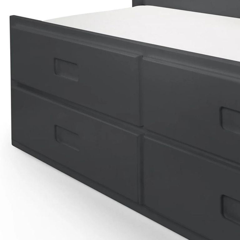 Maisie Bed with Underbed Drawer - Dark Grey