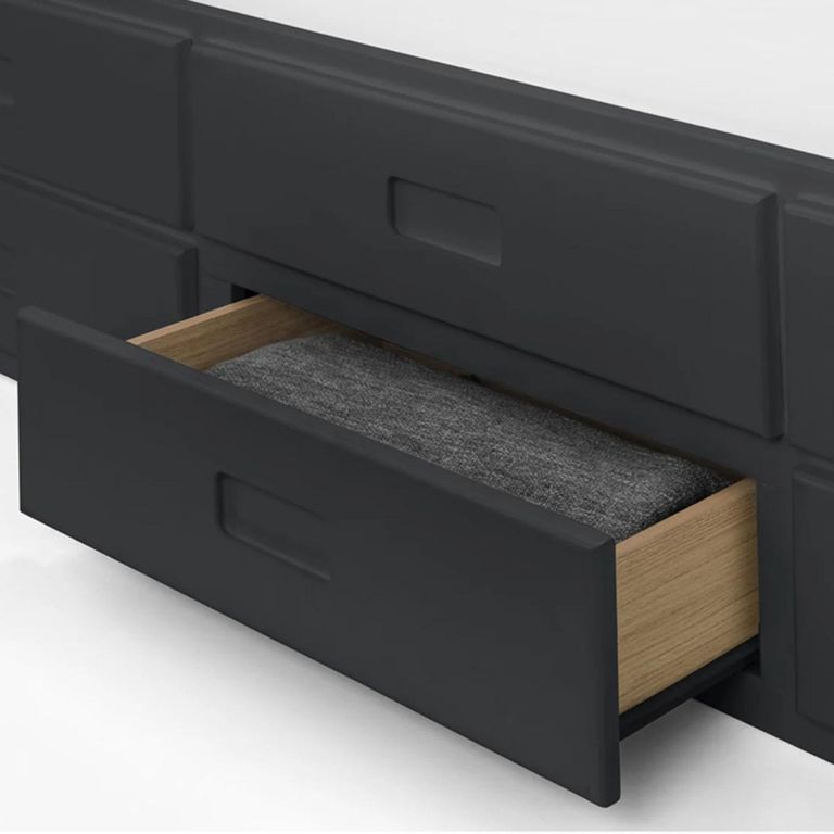 Maisie Bed with Underbed Drawer - Dark Grey