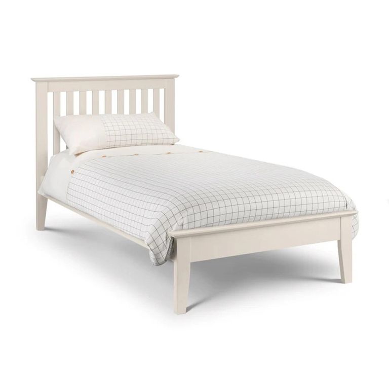 Salerno Shaker Slatted Bed - Ivory - Sizes Available
