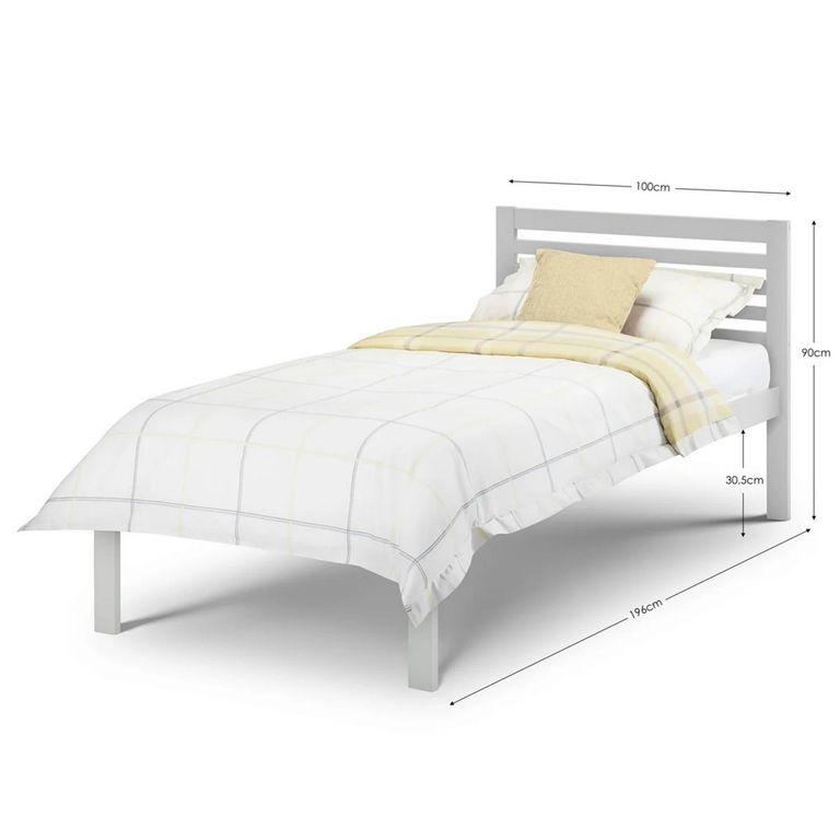 Slocum Bed - 3ft Single - Light Grey