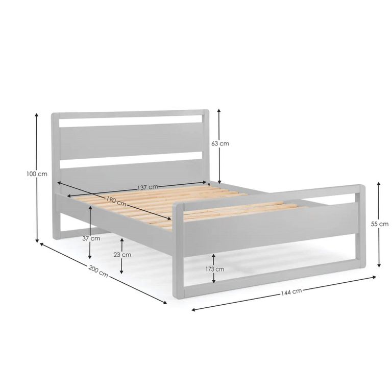 Venice Bed - 4ft 6in Double - Grey