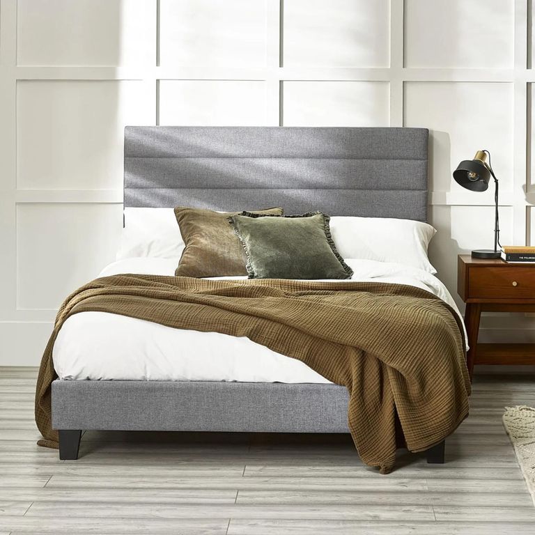 Merida Bed - Grey Fabric - Sizes Available