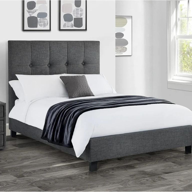 Sorrento Bed - Grey Fabric - Sizes Available