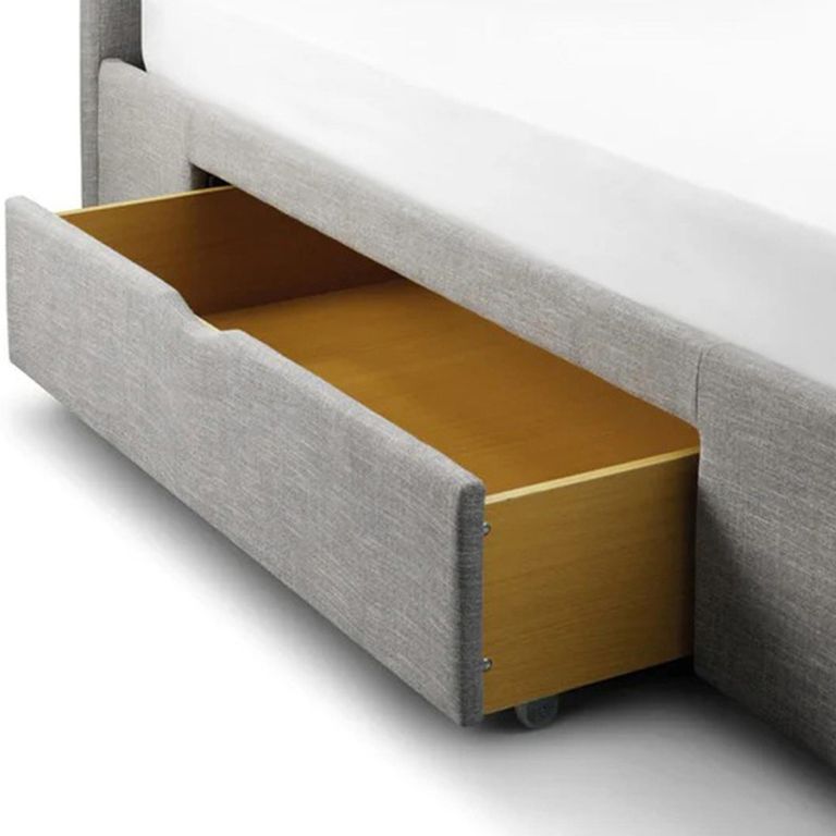 Capri Storage Bed - Light Grey Fabric - Sizes Available