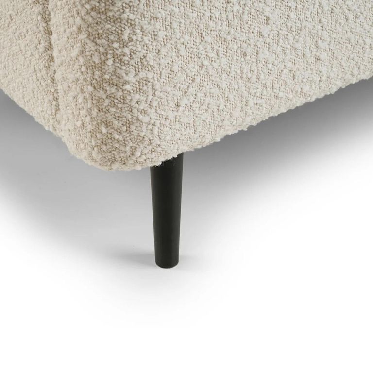 Eden Bed - Ivory Boucle Fabric - Sizes Available