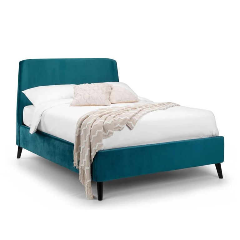 Frida Bed - Teal Fabric - 4ft 6in Double