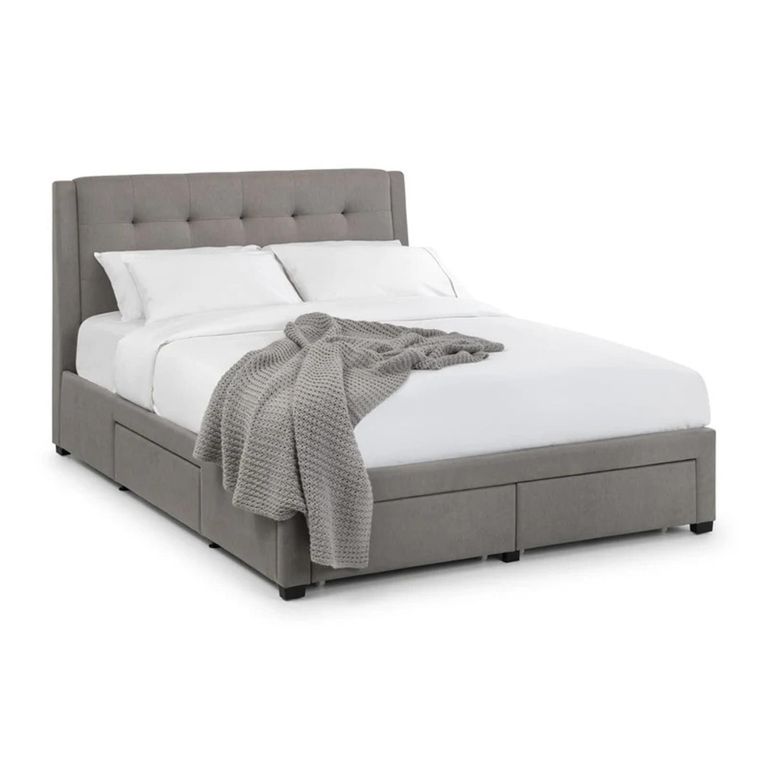 Fullerton Storage Bed - Grey Fabric - Sizes Available