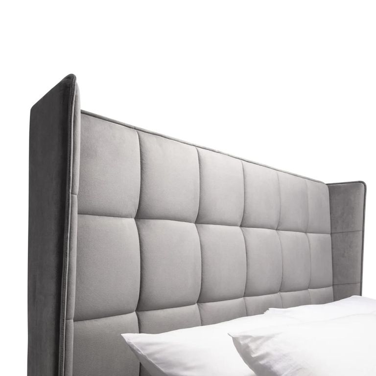 Gatsby Ottoman Storage Bed - Light Grey Fabric - Sizes Available