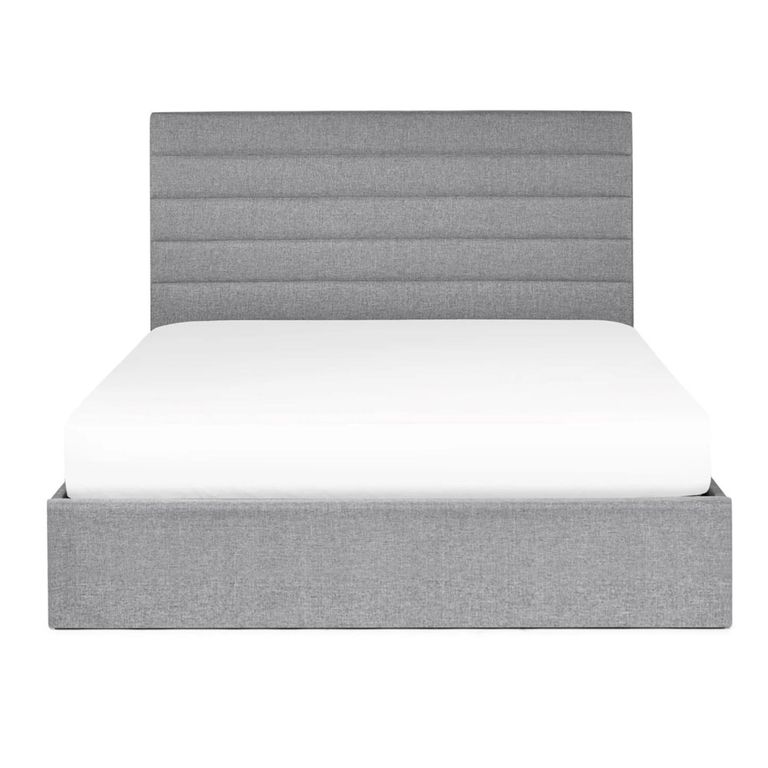 Merida Ottoman Storage Bed - Grey Fabric - Sizes Available