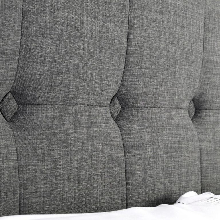 Sorrento Bed - Grey Fabric - Sizes Available