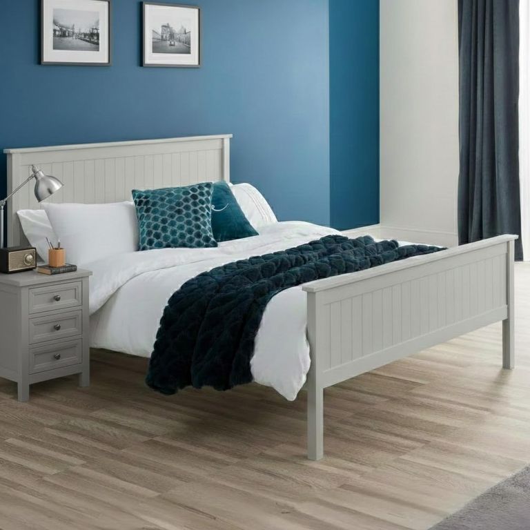 Maine Panel Bed - Grey - Sizes Available