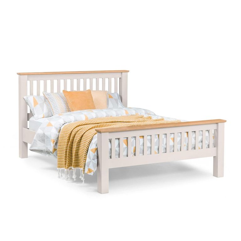 Richmond Bed - Slatted - Grey - Sizes Available